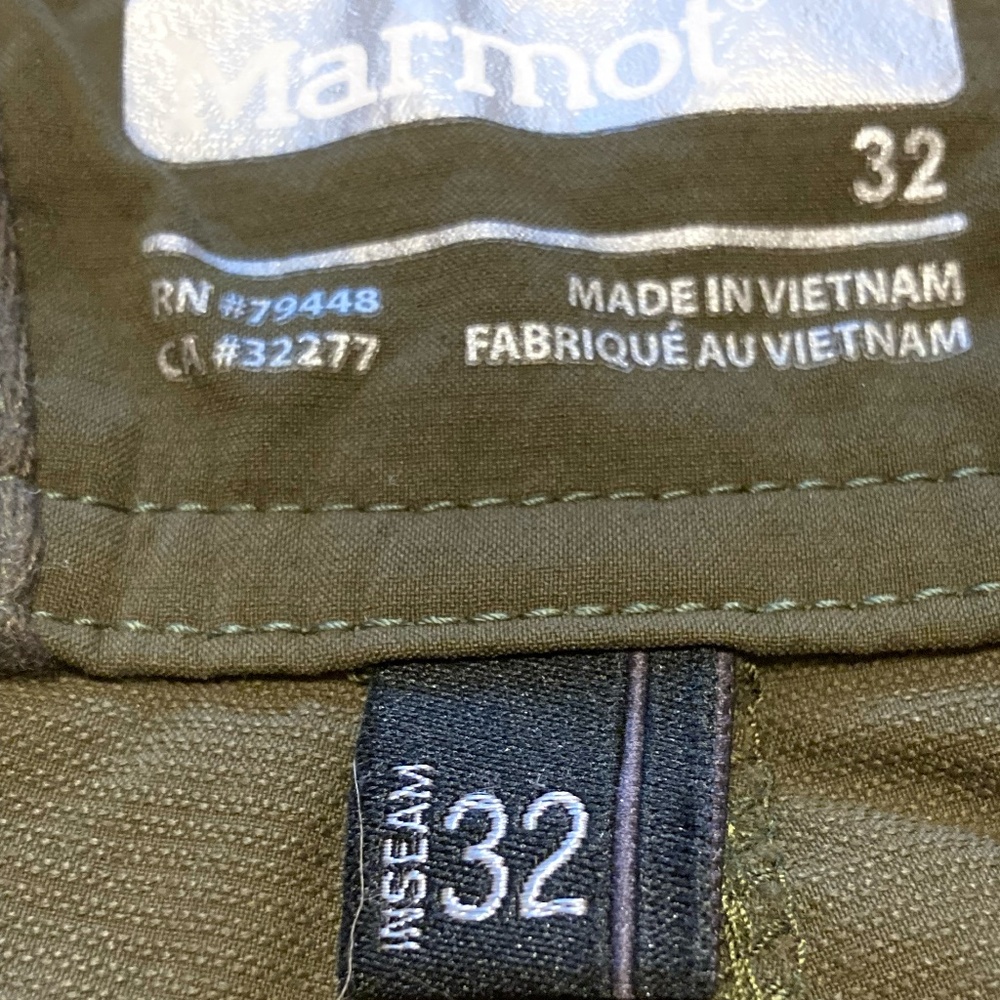 Marmot Transcend Convertible Pants Olive Green 32x32 - Picture 3 of 14